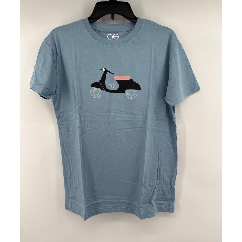 Queer Eye Blue Vespa Scooter Graphic T-Shirt Mens Small QE6004B-S NEW